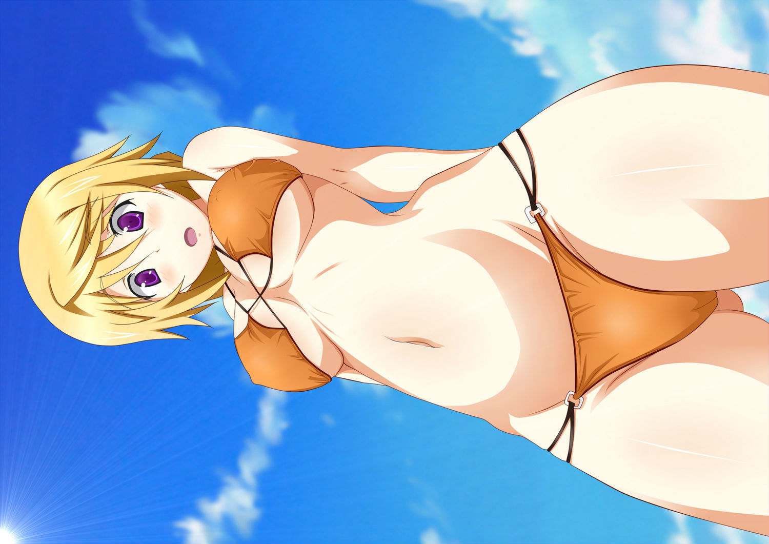 动漫比基尼妹子露巨乳美图（1）